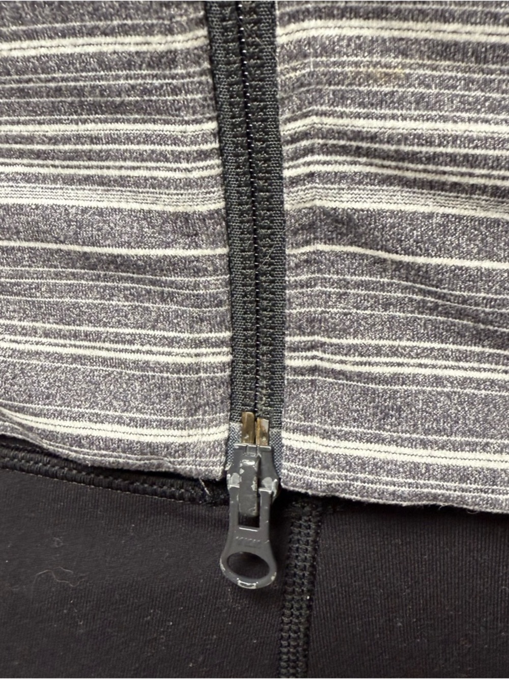 Lululemon Stride Jacket Sz 4 Heathered Grey Full Zip Jacket Thumbholes Slim Fit - Picture 5 of 5